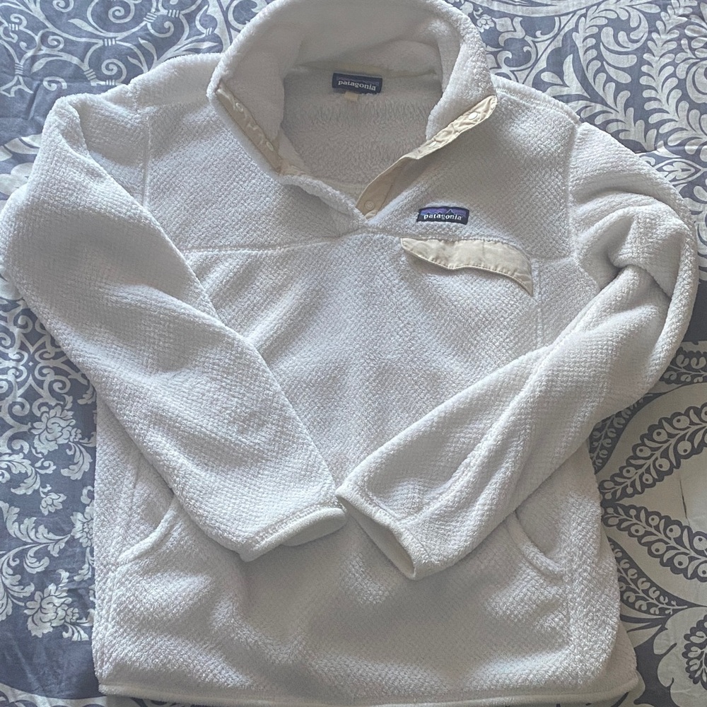 Patagonia Cream Fleece Quarter-Zip
